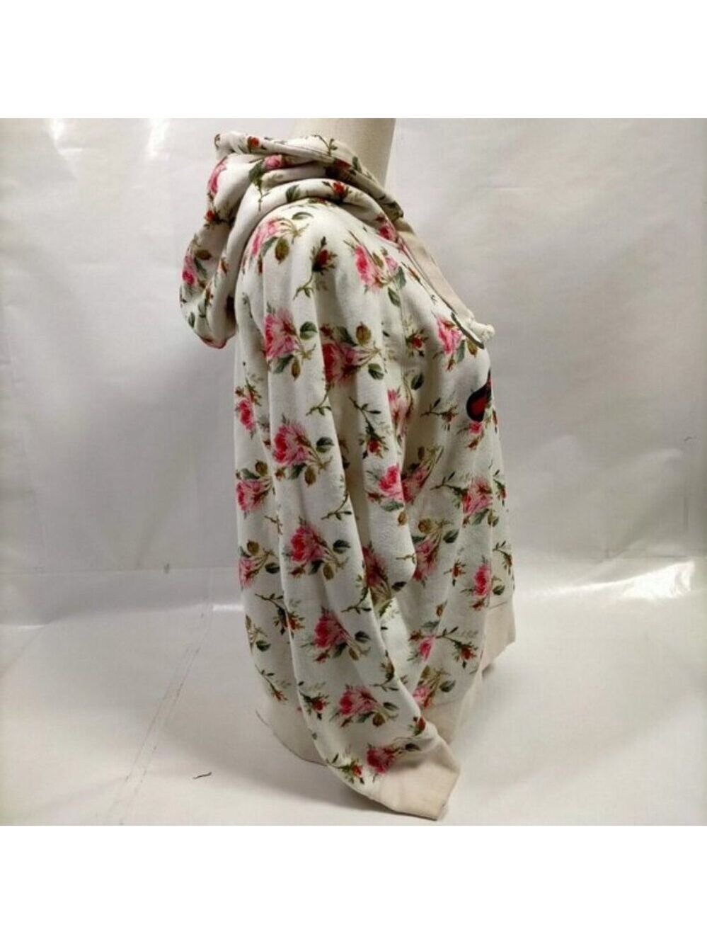 Authentic Gucci Floral Logo GG Web Stripe Cream Hoodie Sweatshirt LuxuryDesigner - Picture 4 of 8